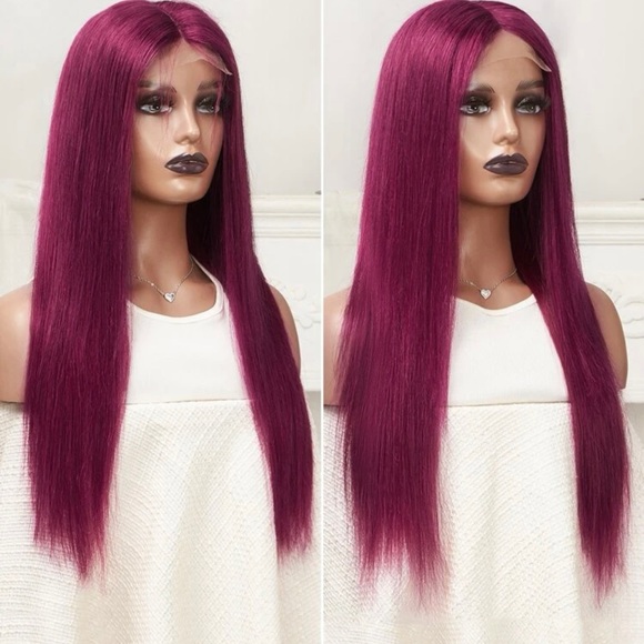 4*4 Lace Closure 150% Density Long Straight Human Hair Wig 20 inches